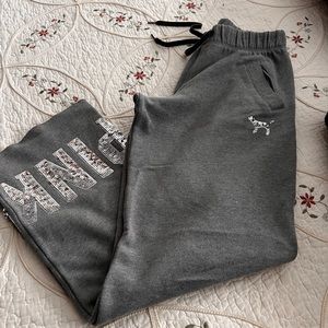 VS Pink Bling Boyfriend Sweats